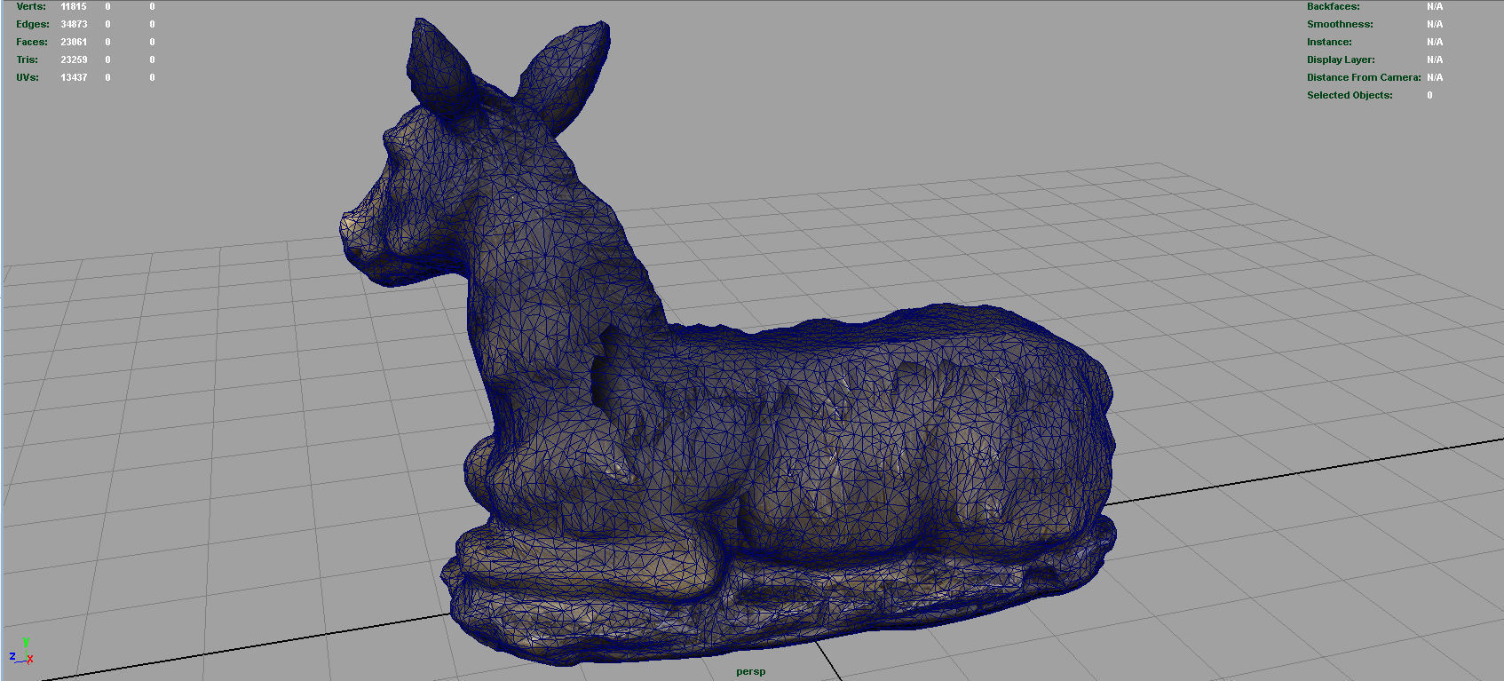Donkey Low-poly 3D model_11