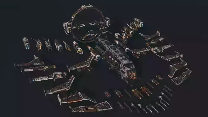 Spaceship 04 Modular Pack