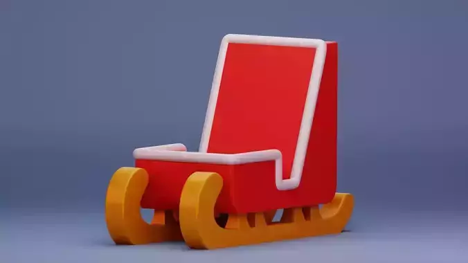 Santa Sleigh Phone Holder 3D Printable STL Model