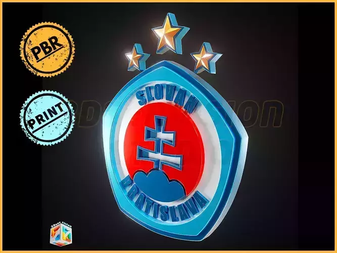 Slovan Bratislava logo - Cinematic - 3D print