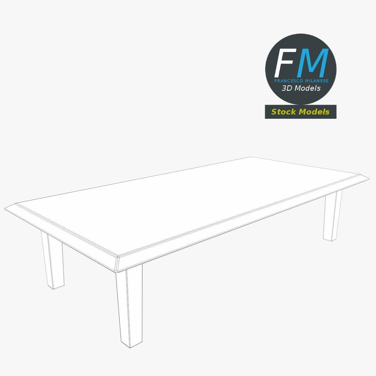 Table desk 9 3D model_7