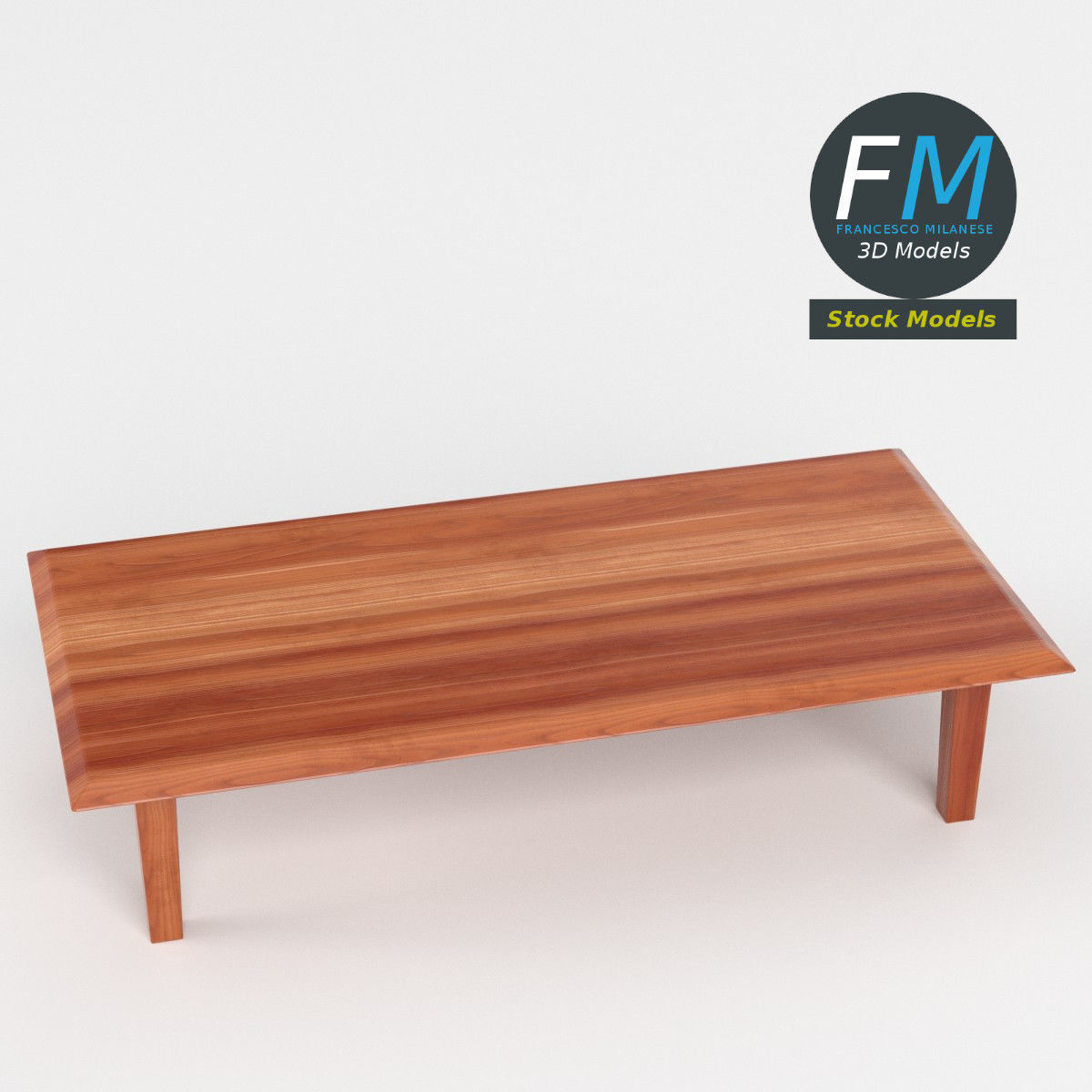 Table desk 9 3D model_2