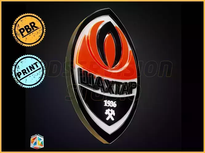 Shaktar Donetsk logo - Cinematic - 3D print