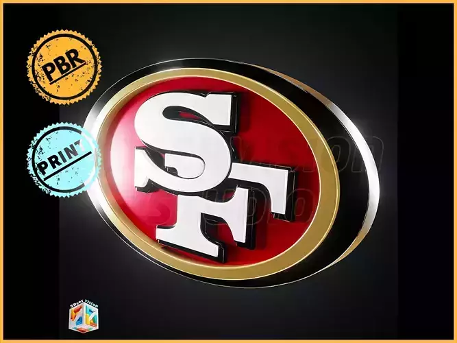San Francisco 49ers logo - Cinematic - 3D print