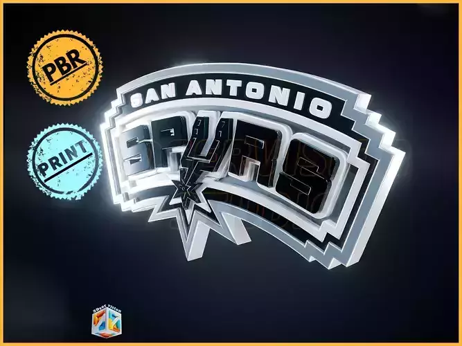 San Antonio Spurs logo - Cinematic - 3D print