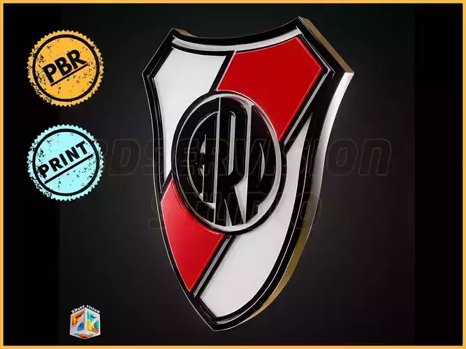 River Plate Escudo logo - Cinematic - 3D print