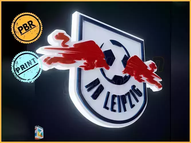 RB Leipzig logo - Cinematic - 3D print