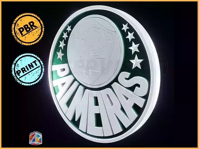 Palmeiras logo - Cinematic - 3D print
