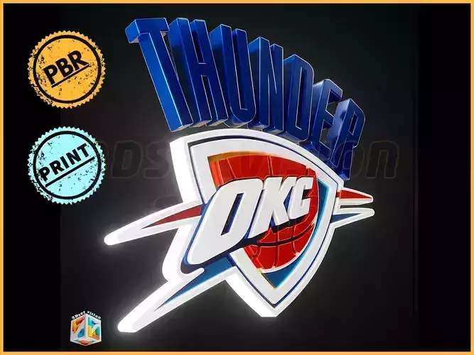 Oklahoma City Thunder logo - Cinematic - 3D print