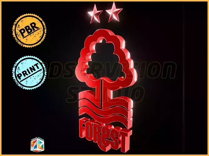 Nottingam Forest logo - Cinematic - 3D print