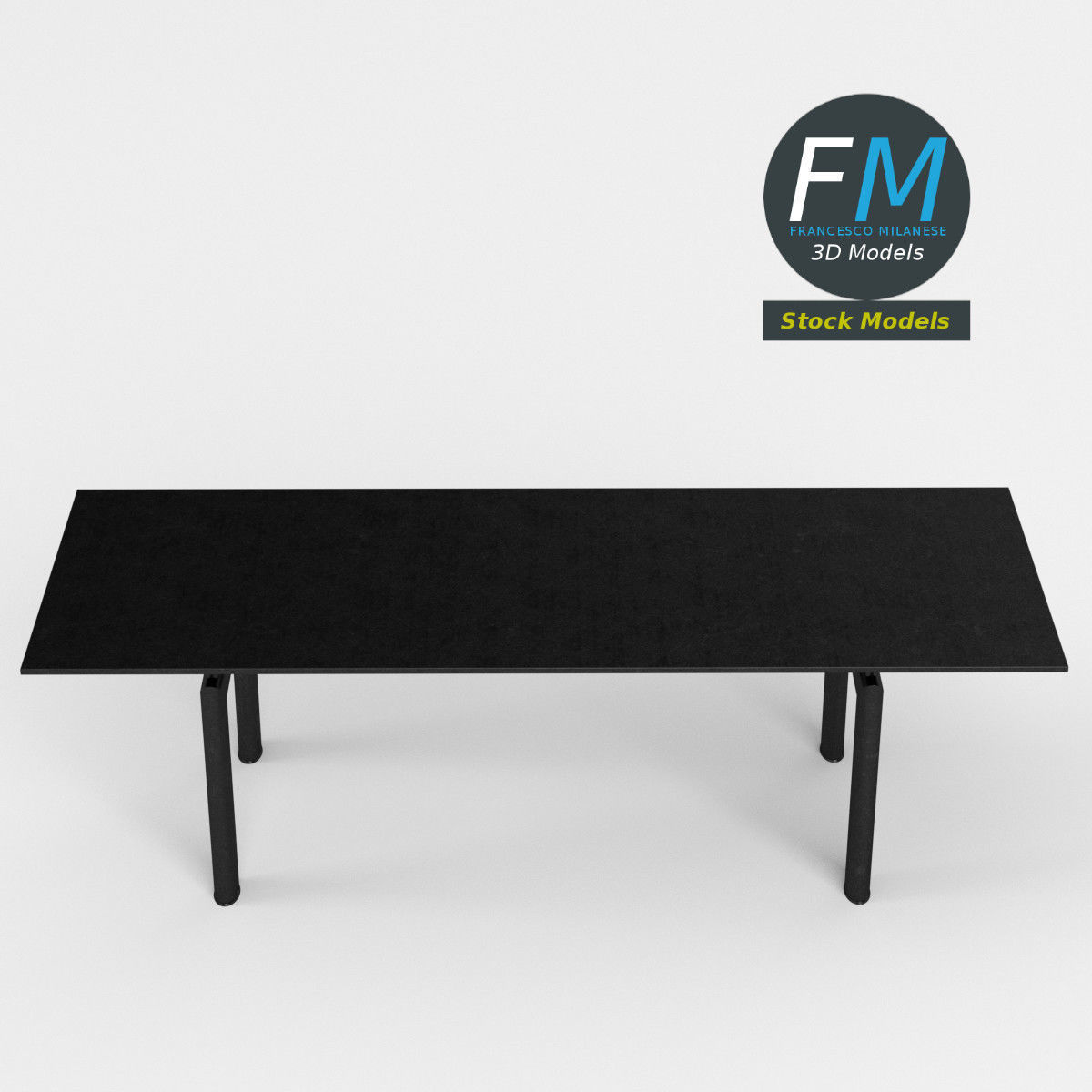 Table desk 12 3D model_2