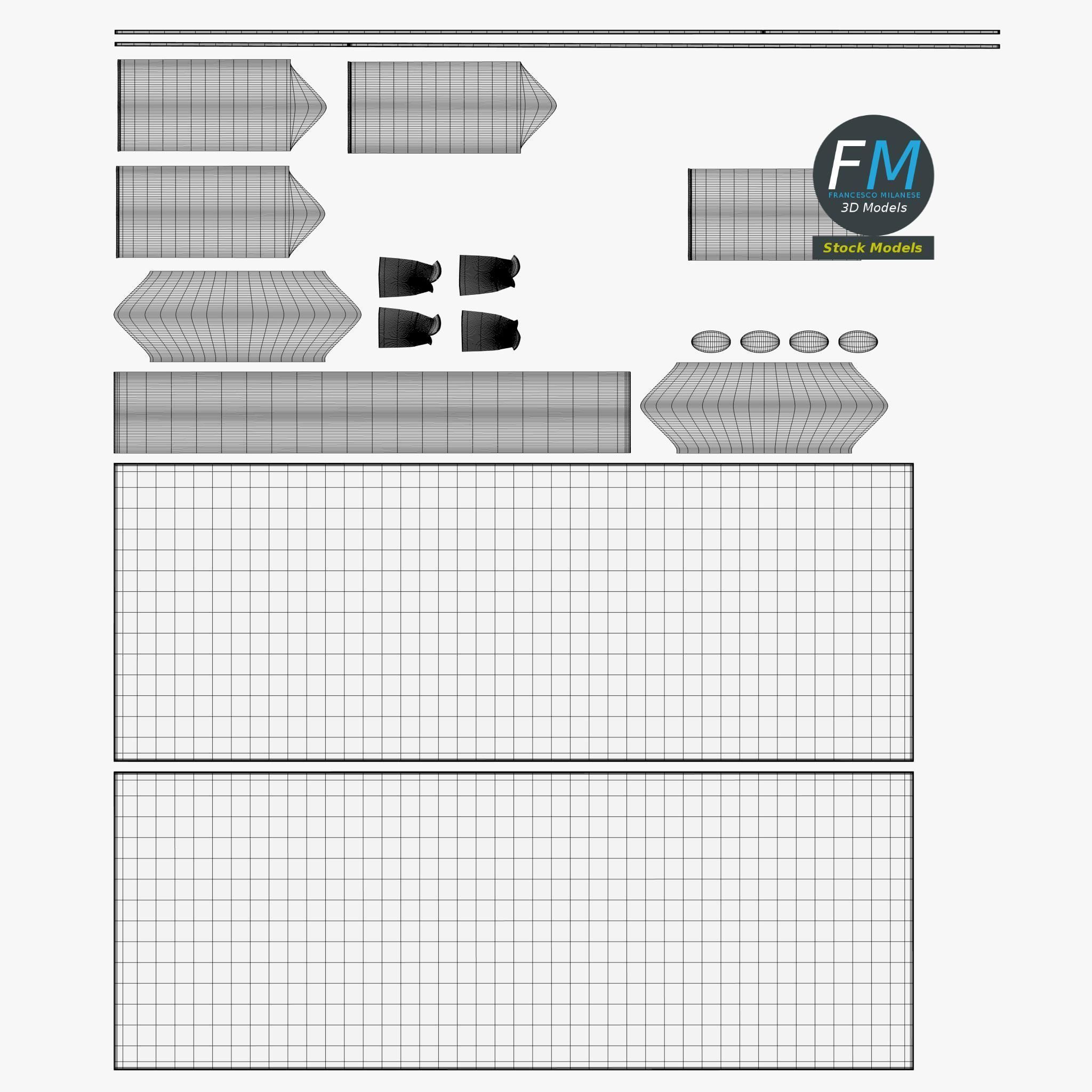 Table desk 12 3D model_11