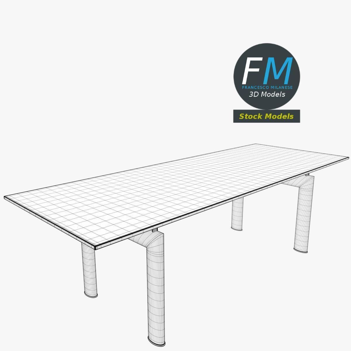 Table desk 12 3D model_7