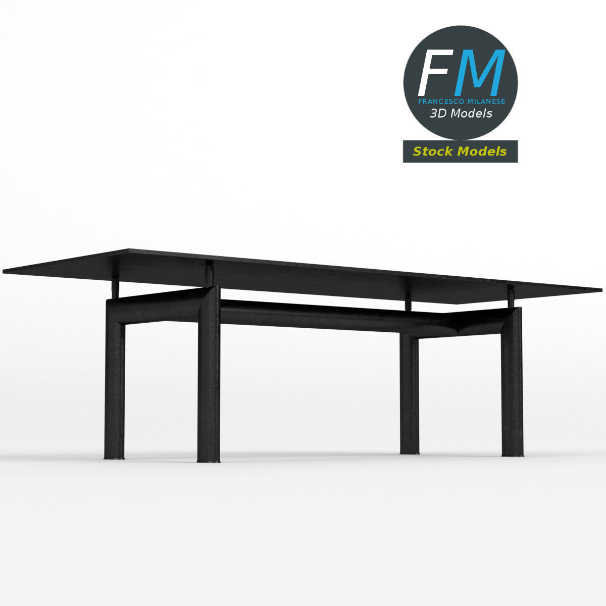 Table desk 12 3D model_3