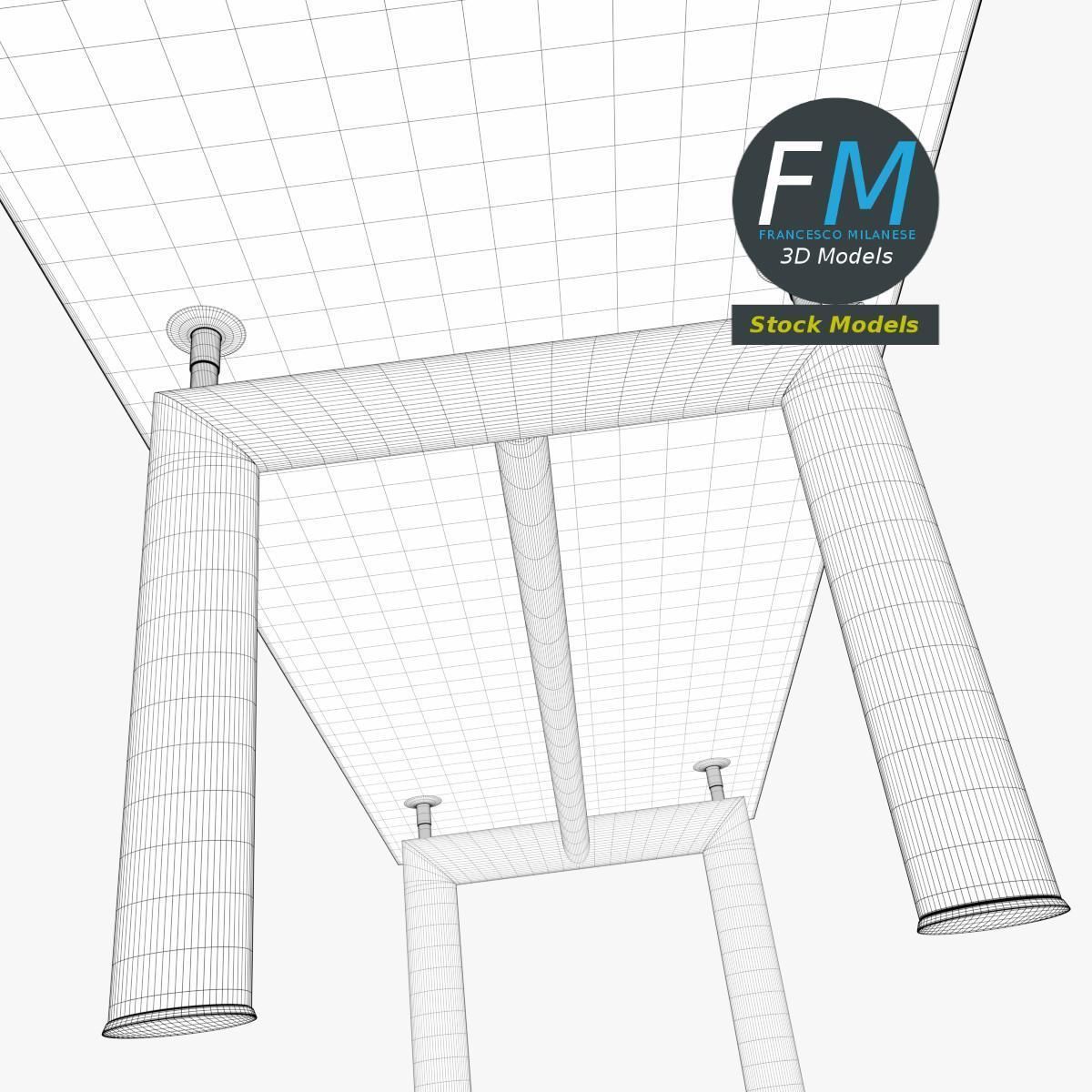 Table desk 12 3D model_8