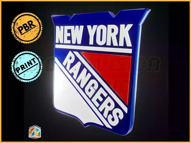 New York Rangers  logo - Cinematic - 3D print