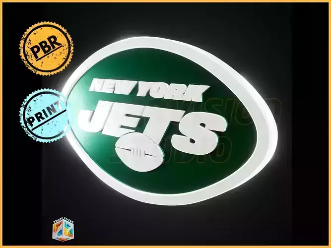 New York Jets logo - Cinematic - 3D print
