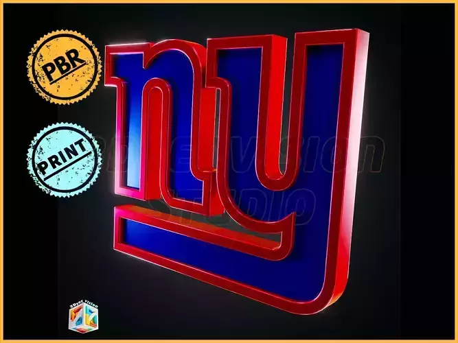 New York Giants logo - Cinematic - 3D print