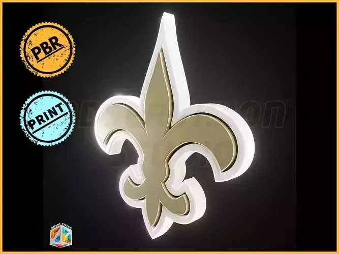 New Orleans Saints logo - Cinematic - 3D print