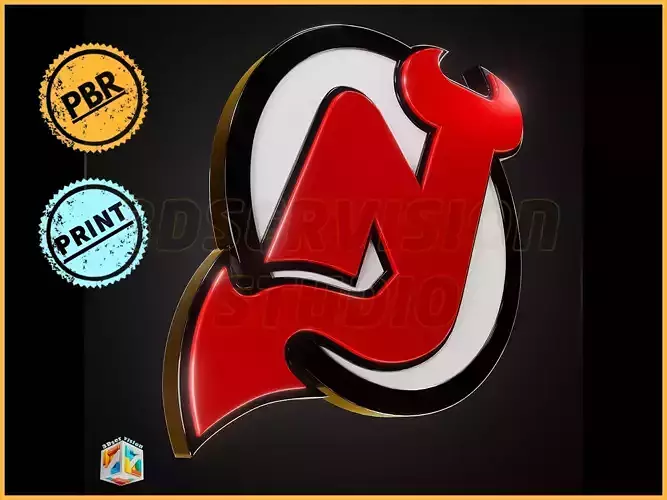 New Jersey Devils logo - Cinematic - 3D print