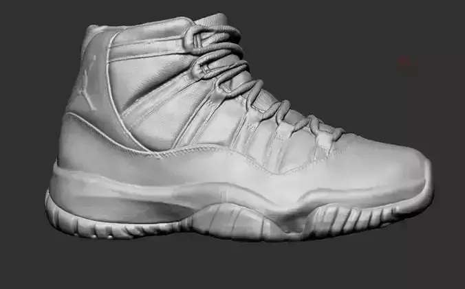 Nike air jordan 11 sneaker highpoly 3d print mesh