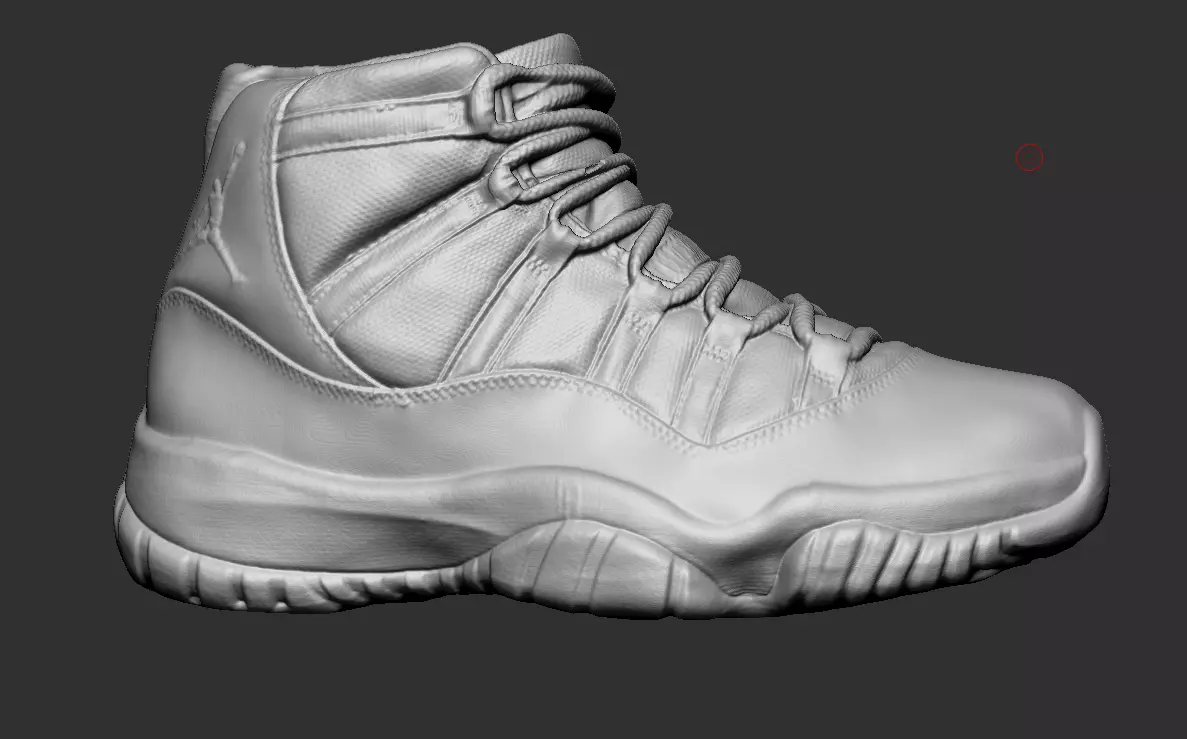 Nike air jordan 11 sneaker highpoly 3d print mesh Low-poly 3D model