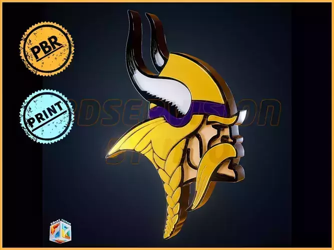 Minnesota Vikings logo - Cinematic - 3D print