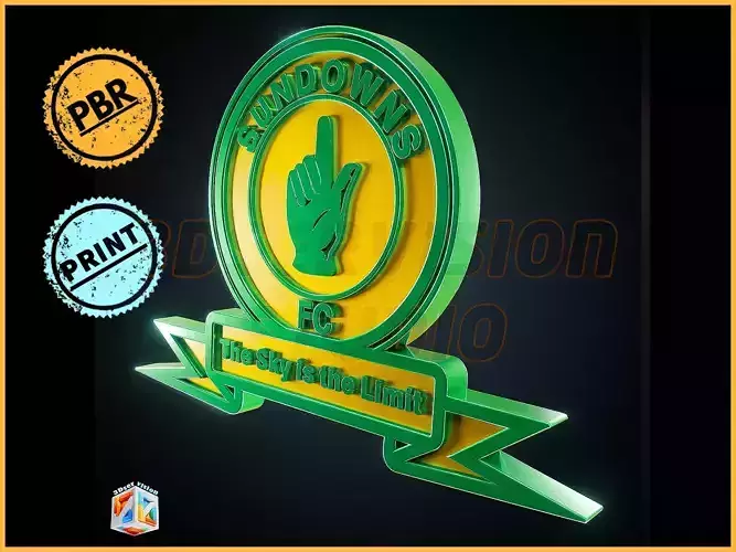 Mamelodi Sundowns logo - Cinematic - 3D print