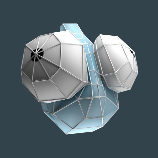 Cartoon low poly fish with multiple textures Low-poly 3D model_13