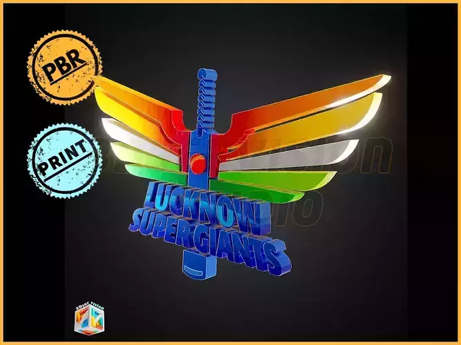 Lucknow Super Giants IPL logo - Cinematic - 3D print