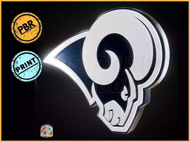 Los Angeles Rams logo - Cinematic - 3D print