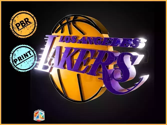 Los Angeles Lakers logo - Cinematic - 3D print
