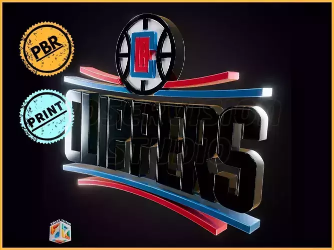Los Angeles Clippers logo - Cinematic - 3D print