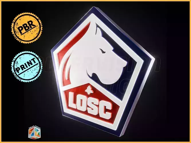 Lille Olympique logo - Cinematic - 3D print