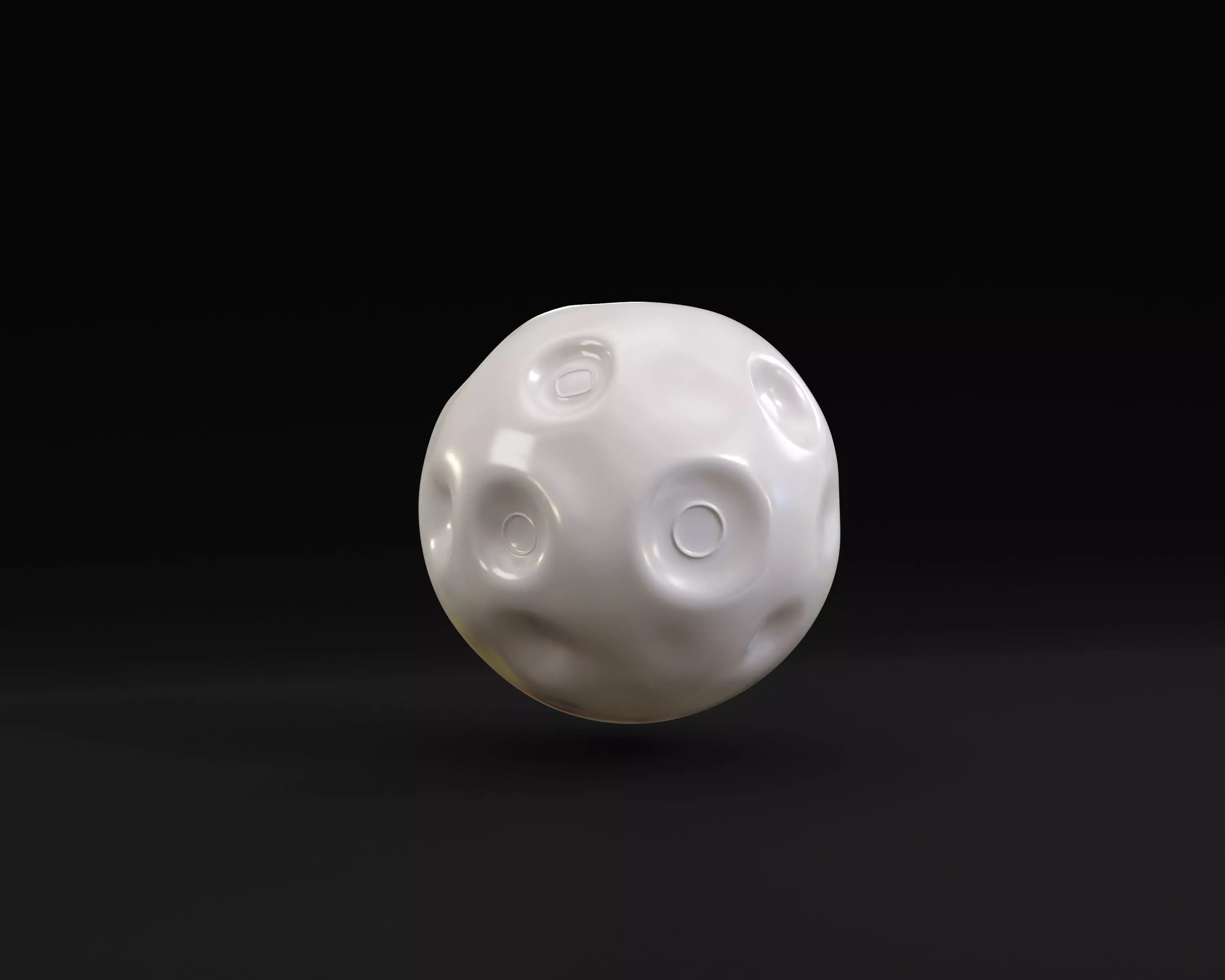 Cartoon Moon Low-poly 3D model
