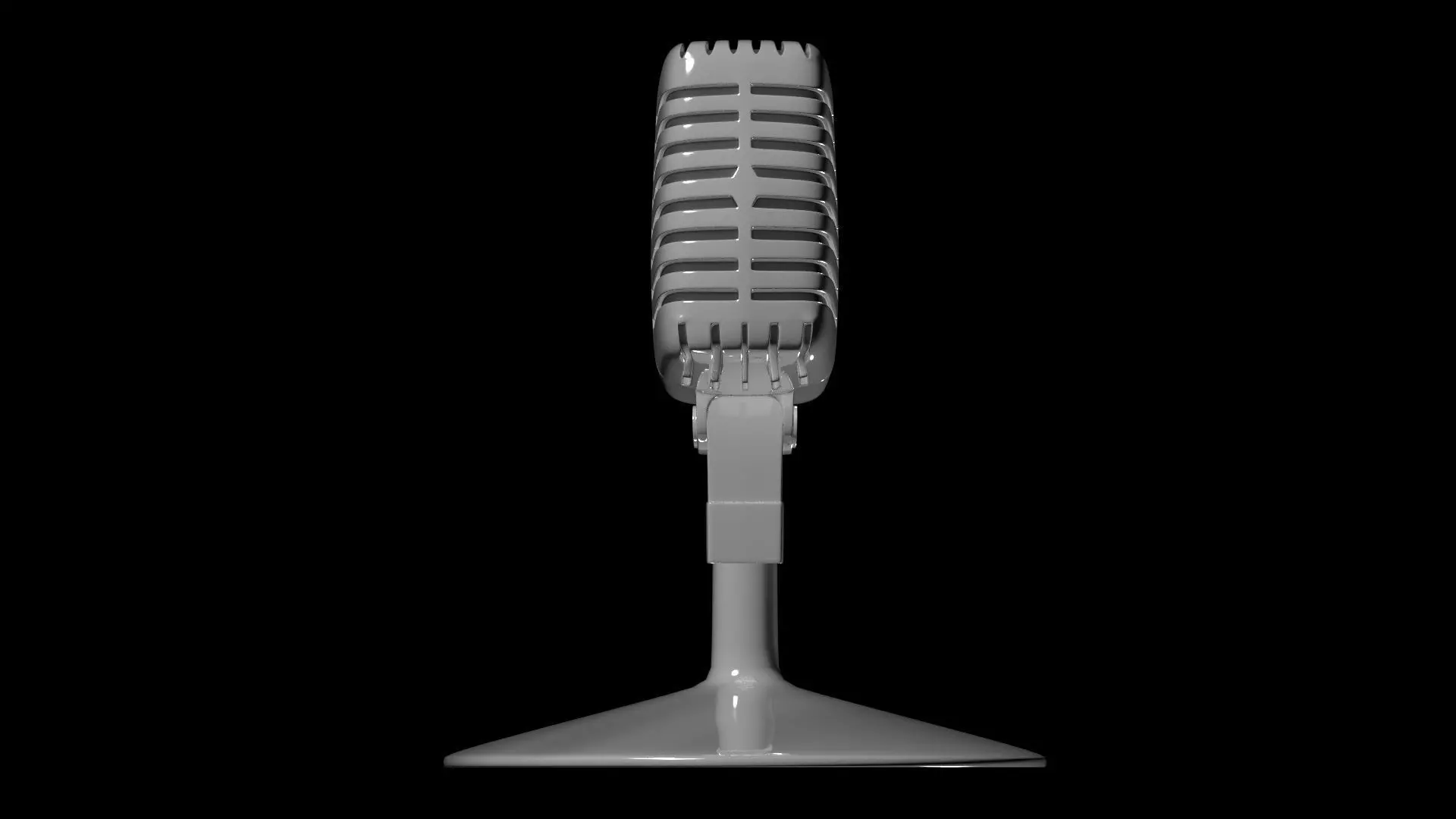Retro tabletop Microphone Free 3D model