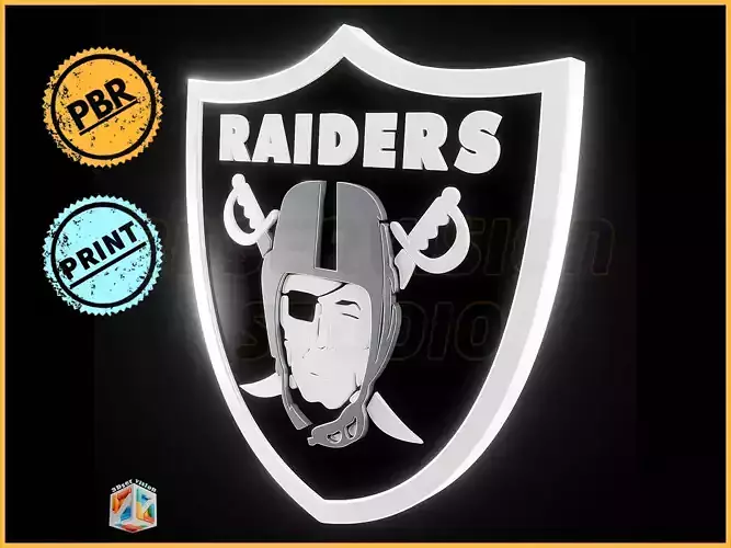 Las Vegas Raiders logo - Cinematic - 3D print