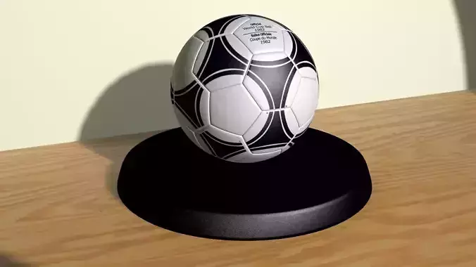 Official 1982 FIFA World Cup Adidas Football on stand