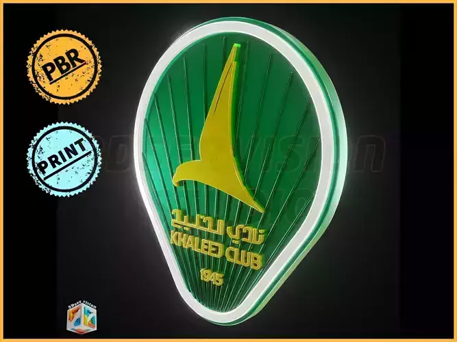 Khaalej Saudi Club logo - Cinematic - 3D print