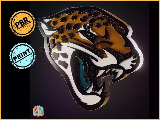 Jacksonville Jaguars logo - Cinematic - 3D print