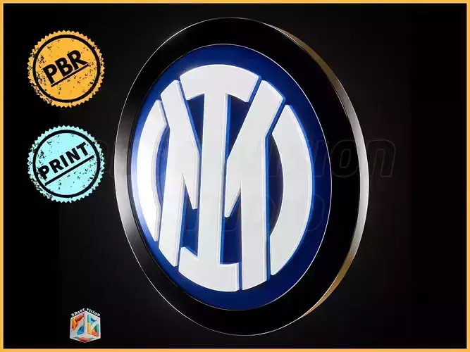 Inter Milan logo -  Cinematic - 3D print