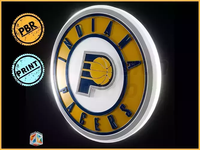Indiana Pacers logo - Cinematic - 3D print