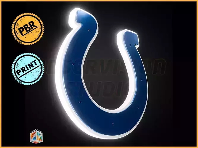 Indianapolis Colts logo - Cinematic - 3D print