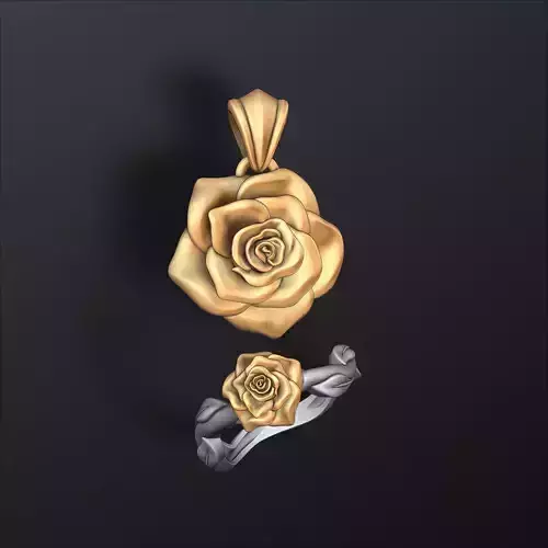 Rose Pendant Ring v3 Collection