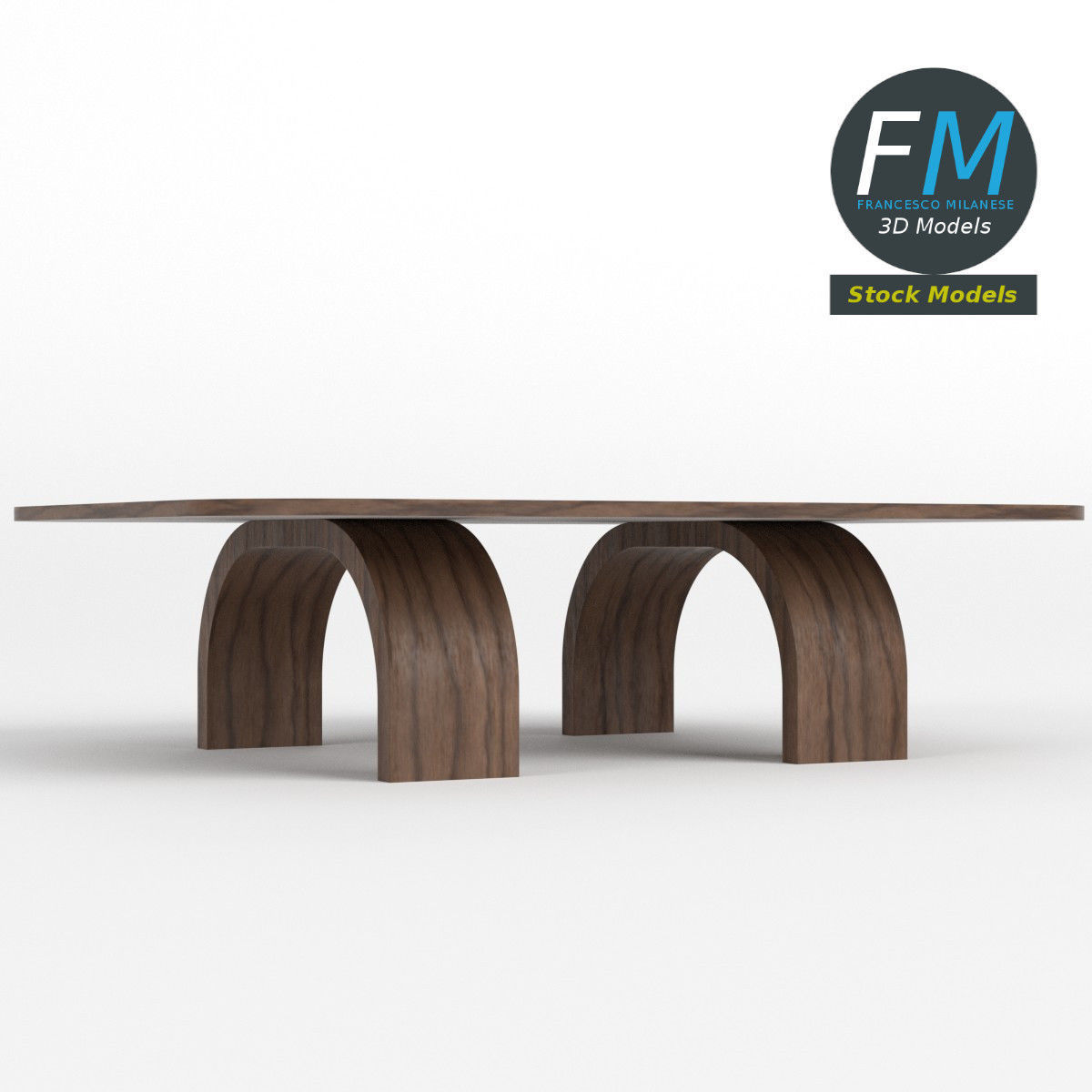 Table desk 14 3D model_3