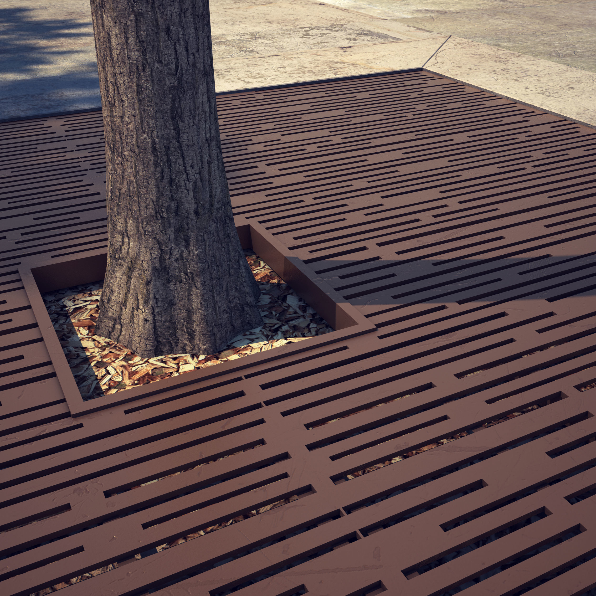 Tree Grate 01 3D model_1