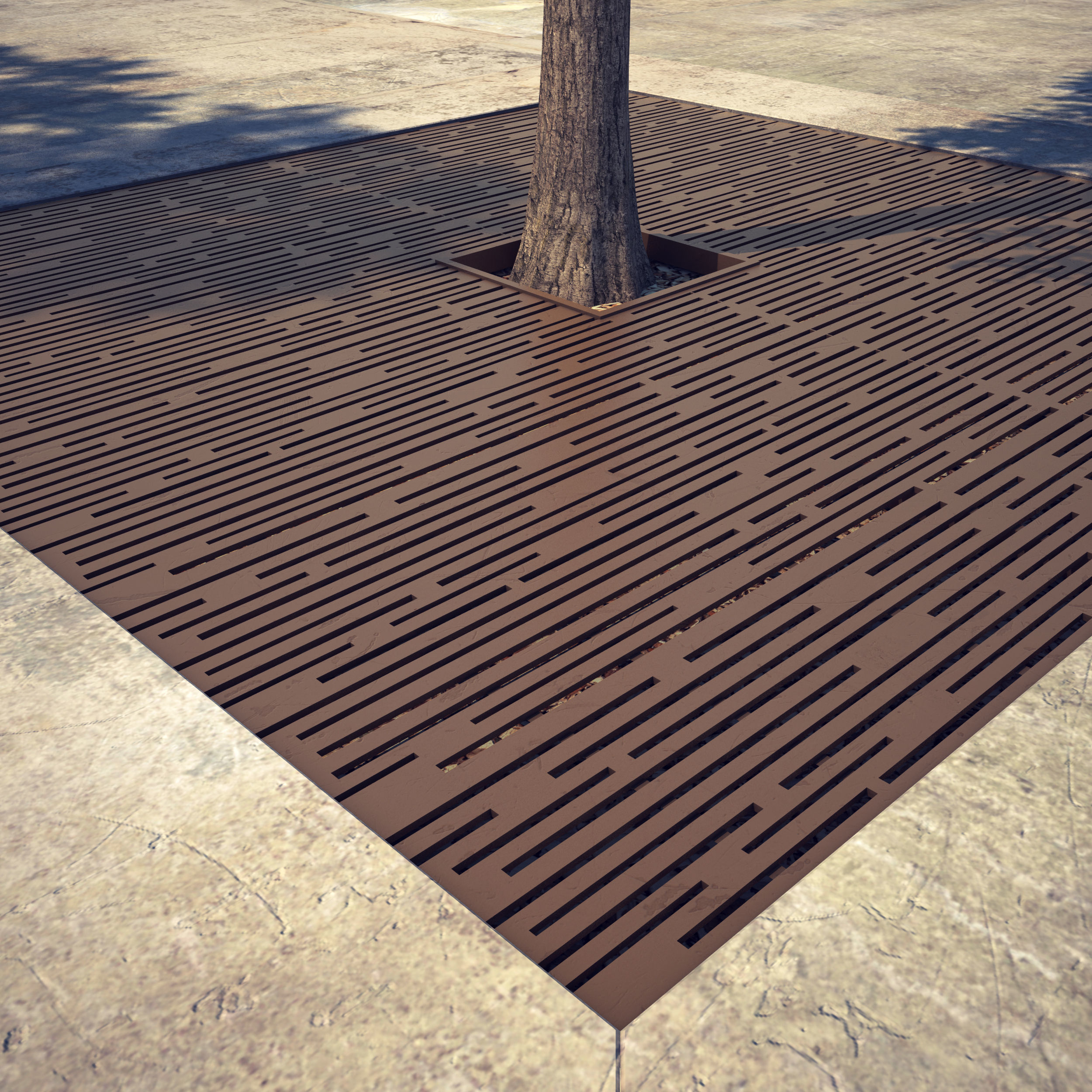 Tree Grate 01 3D model_4