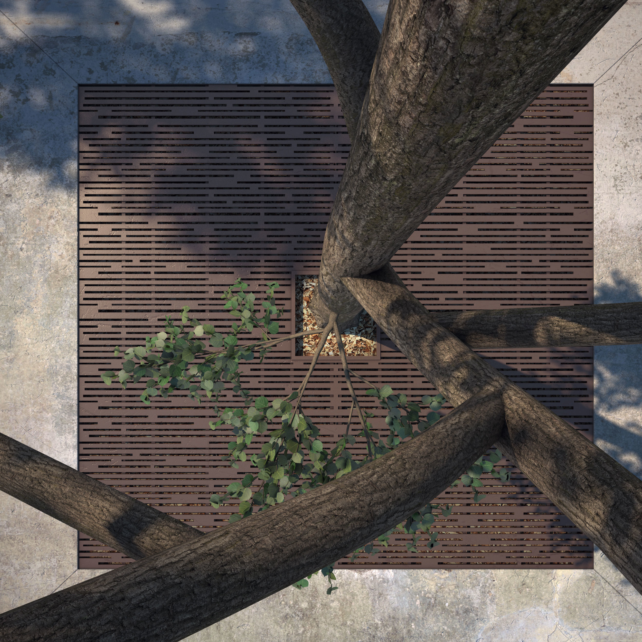 Tree Grate 01 3D model_5
