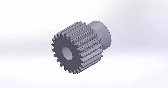 Spur gear    Module 1   22 theeth   SolidWorks  STEP files