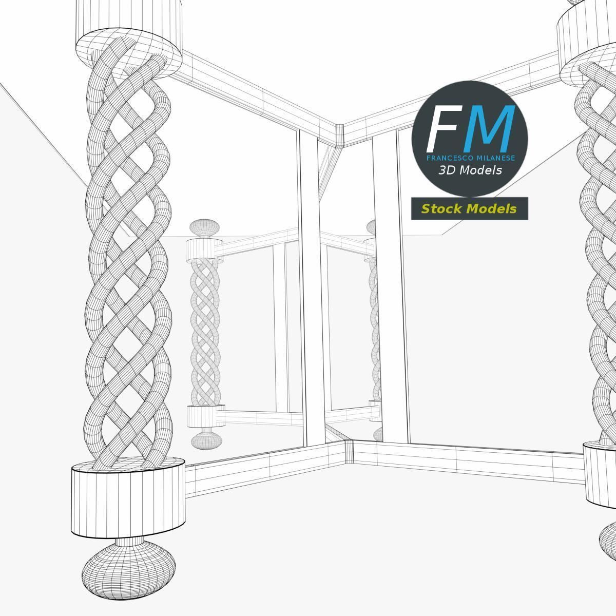 Table desk 15 3D model_8